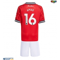 Otroški Nogometni dresi Manchester United Amad Diallo #16 Domači 2025-26 Kratek Rokav (+ Kratke hlače)